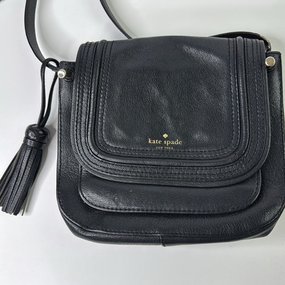 Kate Spade New York Rianne Pratt Street Black Leather Crossbody - Picture 3 of 9